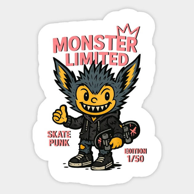 Monster Limited Skate Punk Edition 1/50 Skate Sticker by Art2Wear